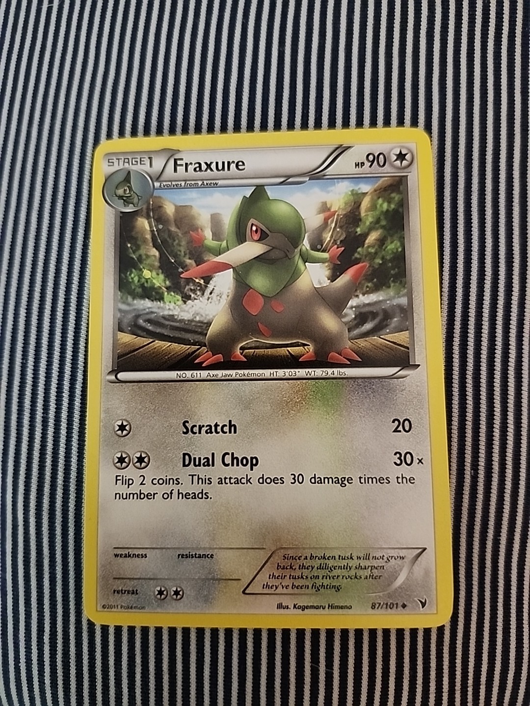 Pokemon TCG Fraxure 87/101 Noble Victories Regular