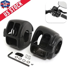 For Harley Sportster XL 883 XL1200 Softail Black Handlebar Switch Housing Cover