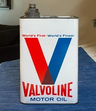 Vintage Valvoline Motor Oil 1 Gallon Metal Can Advertising 52B