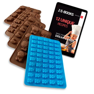 Silicone Baking Molds   Set of 5, Multi-Use for Chocolate, Candy, Jello