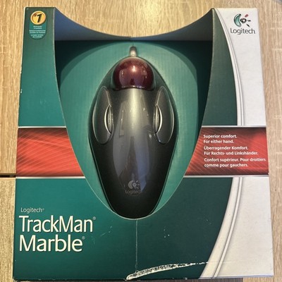 Logitech TrackMan Marble Trackball Optische Maus Kabelgebunden USB Originalverpackt - Neu