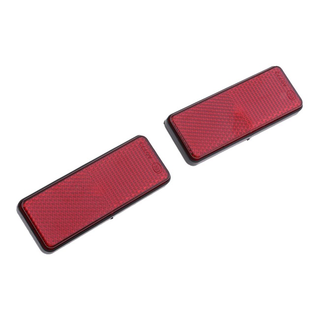 2Pcs Square Red Reflectors Universal for Motorcycles ATV Bikes eBay