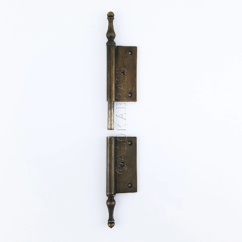 2 solid brass 9.1/2" Large Lift Off Door Box Hinges Pin old Style Solid aged B - Picture 2 of 5