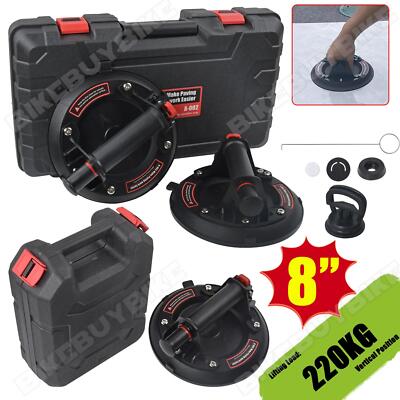 UK 8'' 440kg Vacuum Suction Cup Glass Lifter Granite Sucker Pump Lift ...