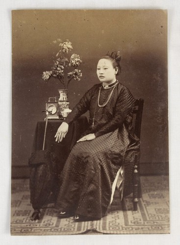 ANNAM woman Indochine vietnam c1890s original albumen photograph annamite saigon - Picture 3 of 3
