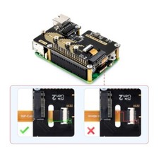 PCIe to Ethernet M.2 Adapter Hat for Pi5 Supports NVMe Solid Disk 2230-2280