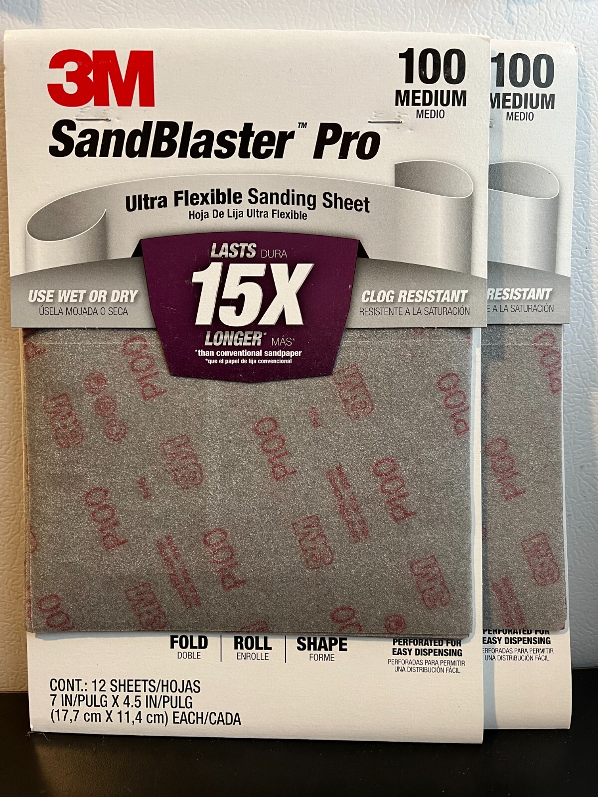 3M SandBlaster Ultra Flexible Sandpaper 100 Grit 24 sheets 7" x 4.5" USA Made. eBay
