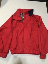 jonathan Stone Golfwear Jacket Sz m 10-12 With Hidden Hood
