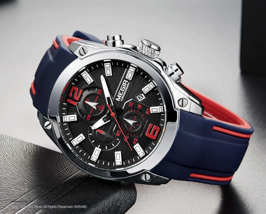 Montre De Luxe Sport Top Qualit Homme M gir Silicone Date Chronograph Etanche