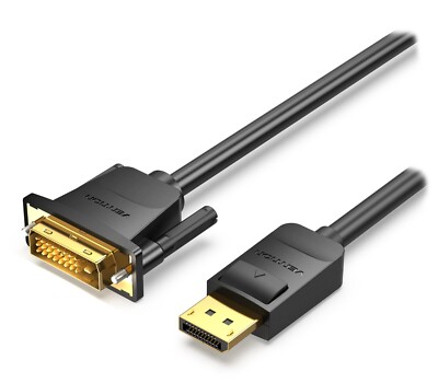 Vention DP to DVI 2m Cable DisplayPort 1.4 Outer Diameter - 5.2mm 1080P 60Hz