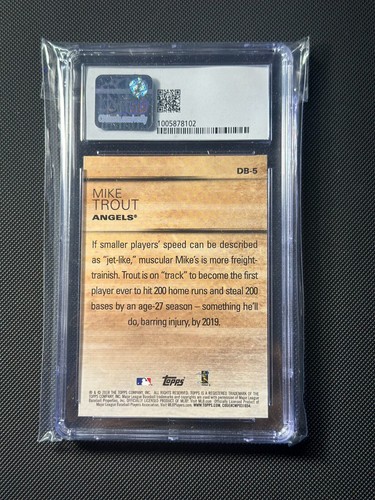 Mike Trout 2018 Topps Actualización Don't Blink CSG Pristine 10 Los Angeles Angel - Imagen 2 de 2