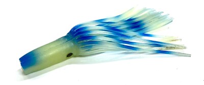 Unrigged Fishing Trolling Lure Jr Soft Range 4.5'' Blue/White Pack of 5