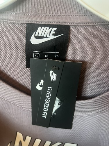 NIKE DAMEN PULLOVER SWEATSHIRT COLORBLOCK, SMOKE RAISIN, XL, NEU MIT ETIKETT. - Bild 3 von 11