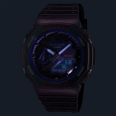 CASIO G-Shock Bluetooth Purple Green Polarised Analog-Digital