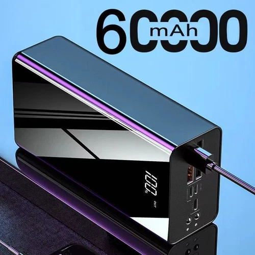 60000mAh Power Bank Fast Charger Large Capacity Portable Mobile External Battery - Photo 2 sur 16