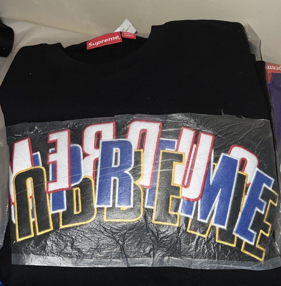 Supreme Stacked Crewneck FW21 Black XL | eBay