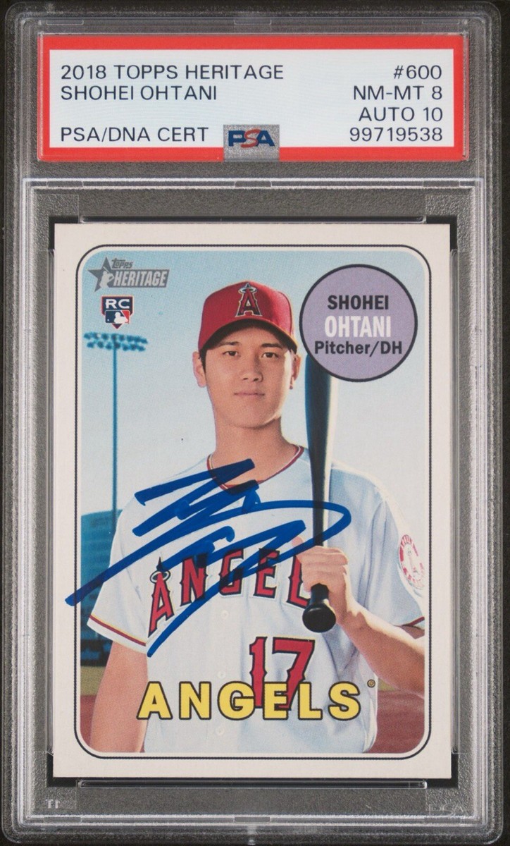 2018 Topps Heritage Signed Shohei Ohtani RC #600 Autographed Auto