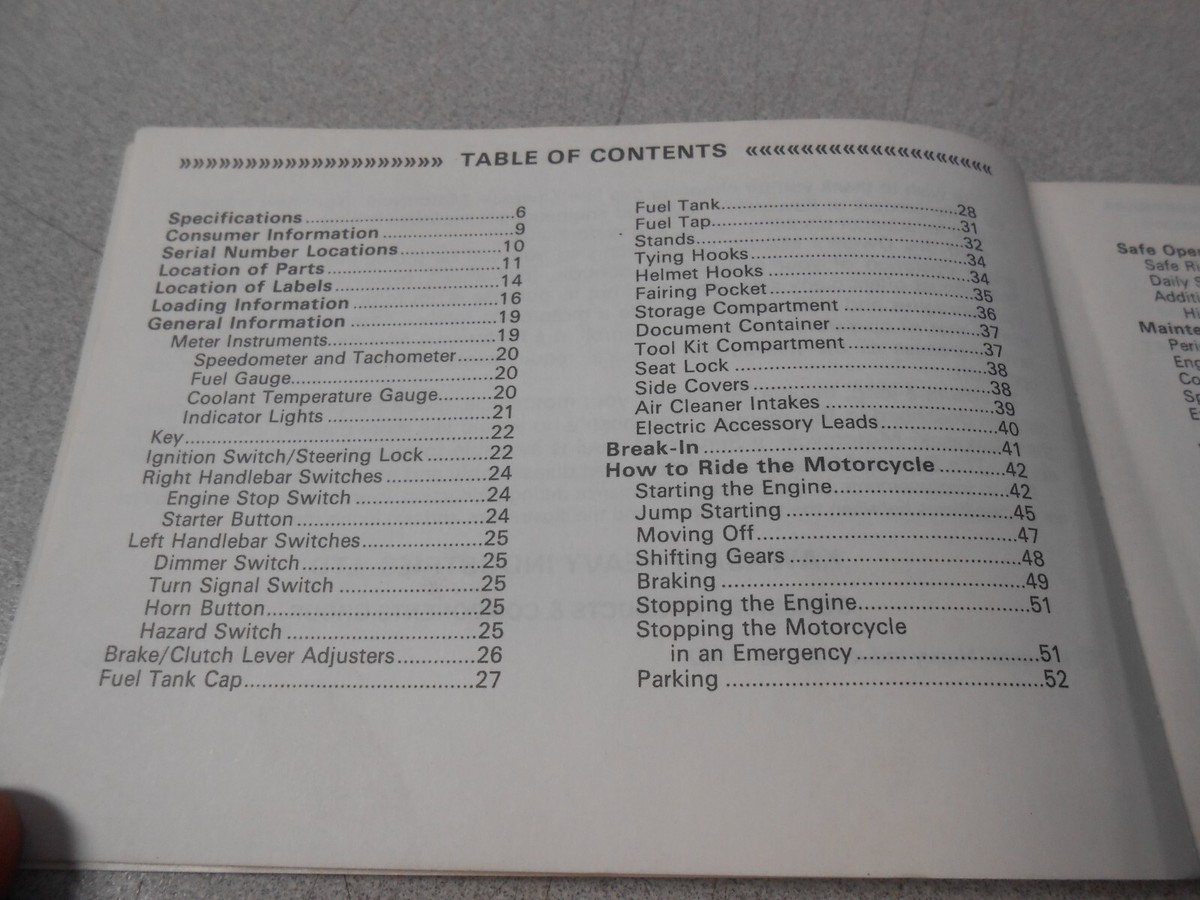 Kawasaki Factory Owner's Manual 1993 ZX-6 99920-1634-01 | eBay