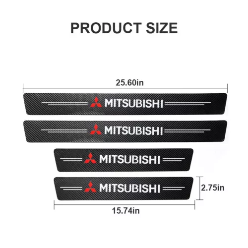 Car Threshold Strip Door Plate Sill Scuff Cover Sticker for Mitsubishi - Picture 3 of 7