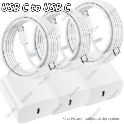 For iPhone 15 Pro Max Plus iPad Samsung New Fast Charger USB C Type C Cable Lot