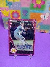 Steven Hajjar 2021 Prizm Draft Picks Pink Velocity Prizm #PDP61 Auto