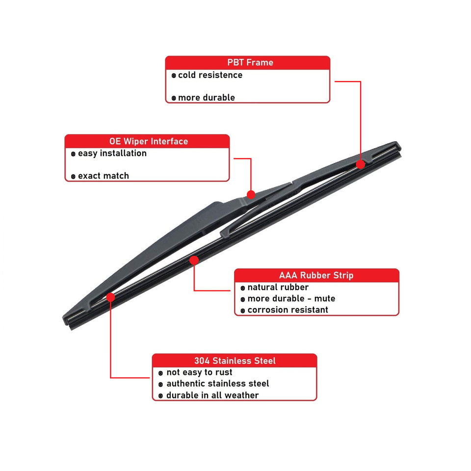 Rear Windshield Wiper Arm & Blade For Toyota Yaris 20072014 Scion XB