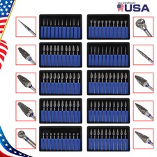 10-100 Dental Lab Polishing Bur Drills Tungsten Steel Carbide Burs Burrs 2.35MM