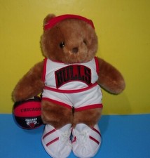 NBA Chicago Bulls 15" Stuffed Plush Bear Basketball Good Stuff NBA w/ Ball