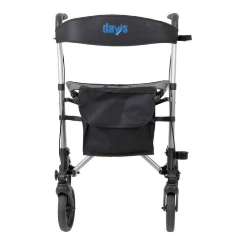 Days Deluxe Lightweight Rollator - Lockable Loop Brakes, Built-in Rest Seat - Picture 4 of 11