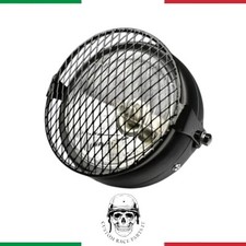 🇮🇹 GRIGLIA FARO ANTERIORE MOTO CAFE RACER SCRAMBLER CUSTOM SPECIAL
