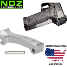 NDZ Aluminum Grip Safety for Smith & Wesson Shield EZ S&W Equalizer 9mm Silver