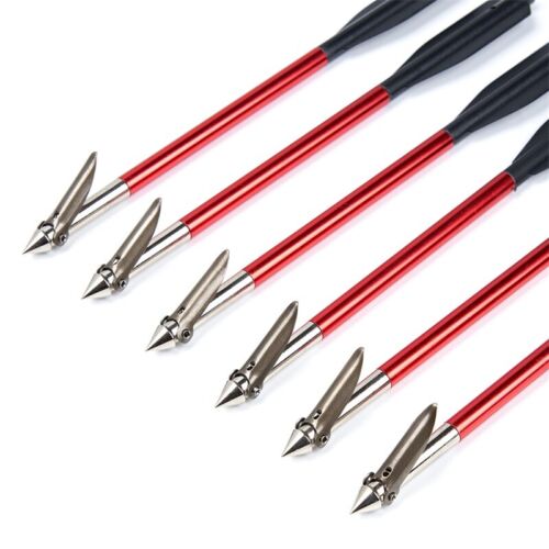 6/12pz Bulloni da Pesca Caccia Alluminio 6,8 Pollici 6mm Frecce Pistola Pesca con Arco - Foto 23 di 24