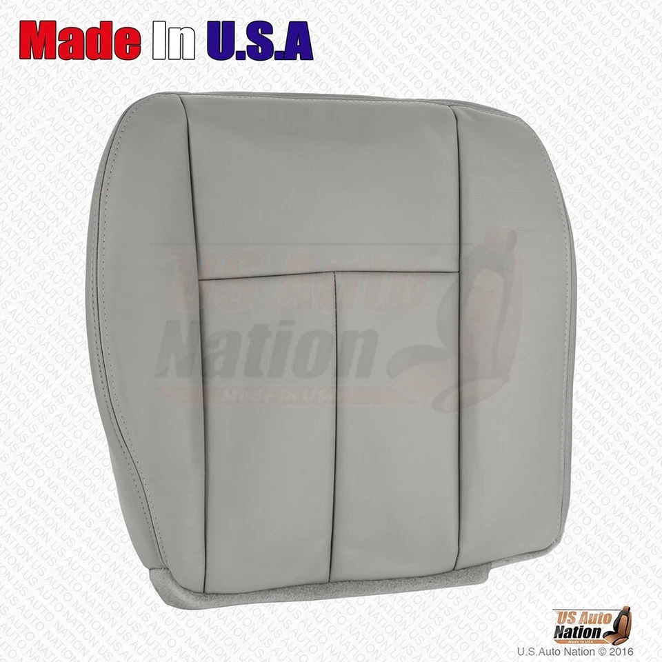 GMC Envoy Denali 2005-2009 parte inferior de conductor y pasajero cubierta de cuero gris claro Foto 3 de 4