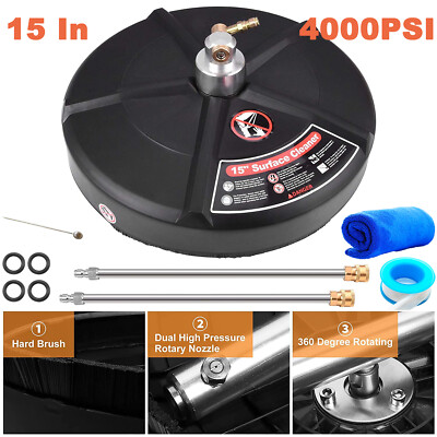 #ad #ad 4000PSI15quot;Pressure Washer Surface Cleaner Brush Water Broom w 2 Extension Wand $999.99