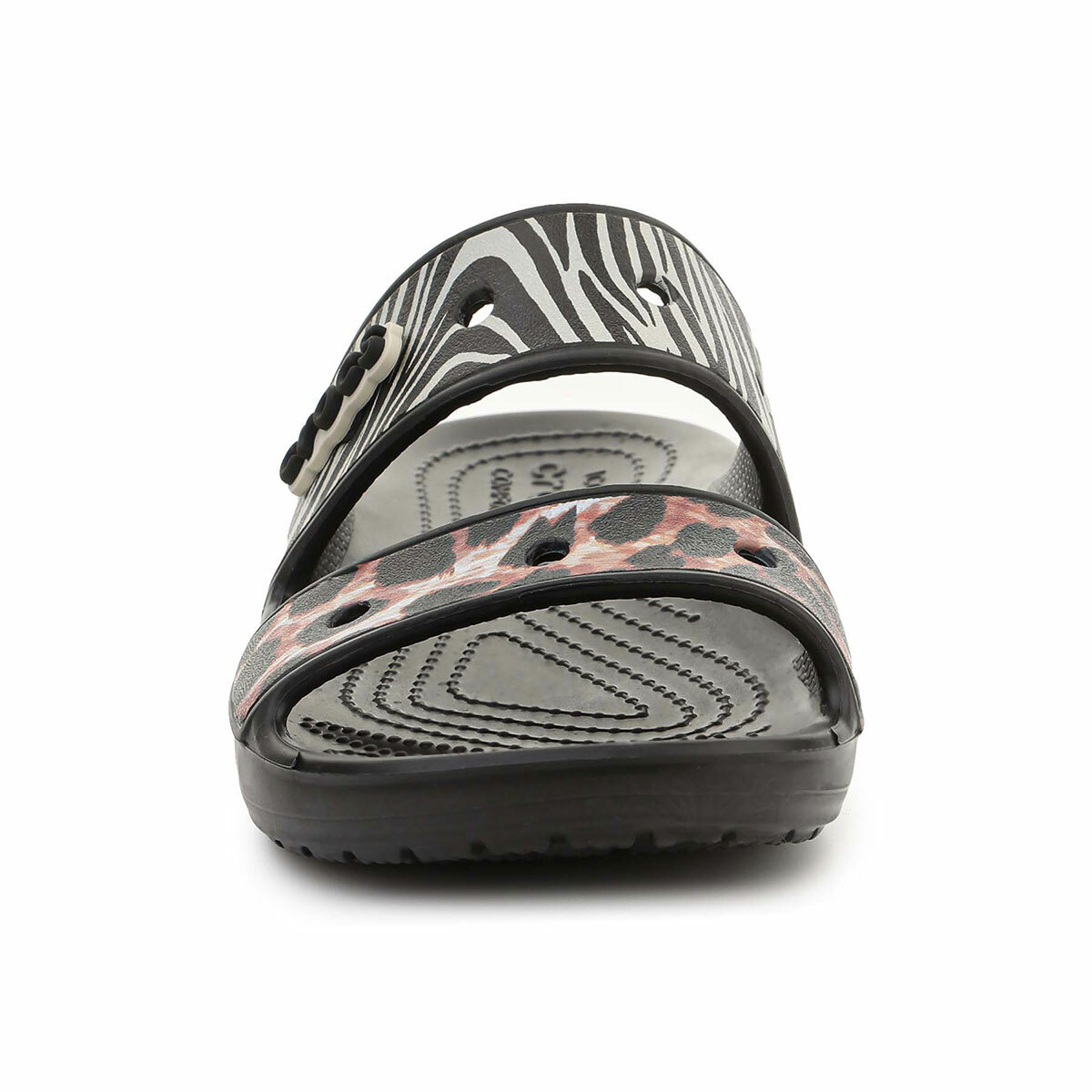 New CROCS Womens CLASSIC ANIMAL REMIX SANDAL LEOPARD 207847-0C4 US