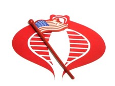 Toy Solider Playset Display Part Plastic 4" American FLAG No Base Accessory 1