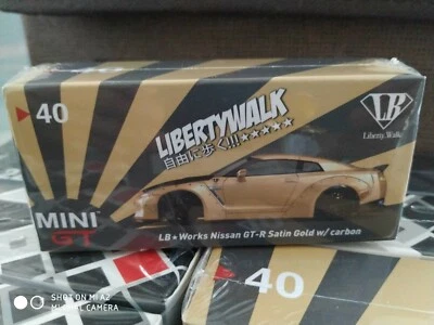 MINI GT 40 Nissan GT-R R35 Type 1 Ducktail Satin Gold