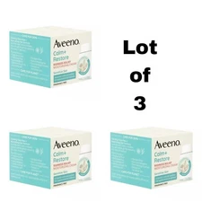 Aveeno Calm + Restore Redness Relief Moisturizing Facial Cream 1.7 Oz New 3-pk