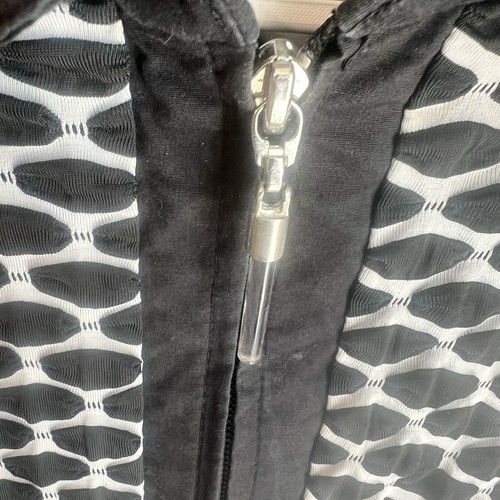 Vintage Joseph Ribkoff Full Zip Jacket Size 12 Black/ White Textured Embossed - Picture 8 of 16