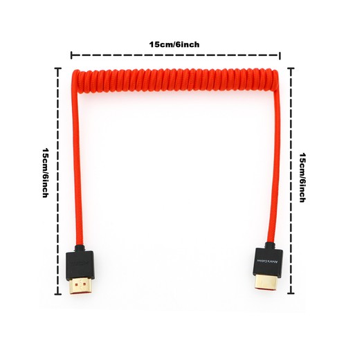 for Canon Atomos Ninja V 4K 60P from Z CAM 8K 2.1 Full HDMI Braided Coiled Cable - Picture 3 of 7