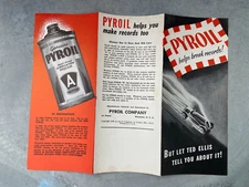 Rare Vintage 1946 Pyroil Oil Brochure Ted Ellis Racer Desert Speed Records