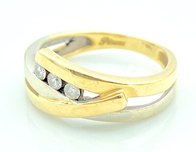 MAGNIFIQUE BAGUE OR 18 CARATS TRILOGIE DE DIAMANTS CARAT