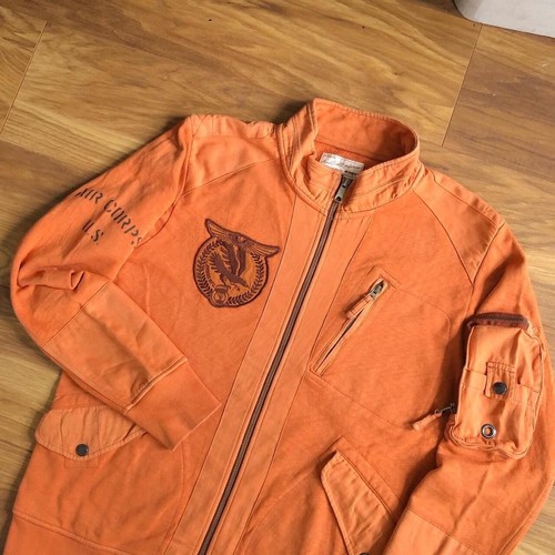 Avirex Jumper orange medium vintage - Picture 2 of 7