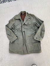 Vintage JC Higgins Hunting Jacket L 60s Field Coat Green Button Size Large