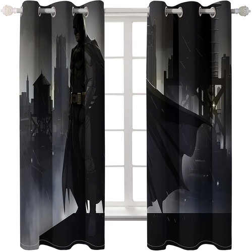 Batman Marvel Boys Bedroom Curtains/Customizable Windows Decor Living Room Door - Picture 9 of 32