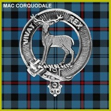 Mac Corquodale Scottish Clan Badge, Pewter