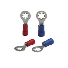 The Install Bay BVSRT8 #8 16-14 Gauge Star Ring Terminal Blue Pack of 100