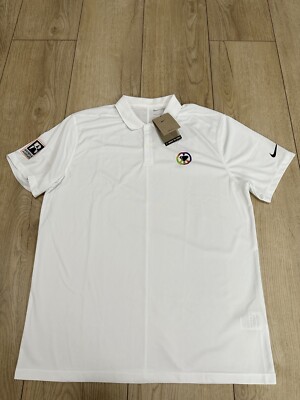 NWT Nike Dry Fit Brown & Associates T Shirt Men's White Polo Size L  Activewear