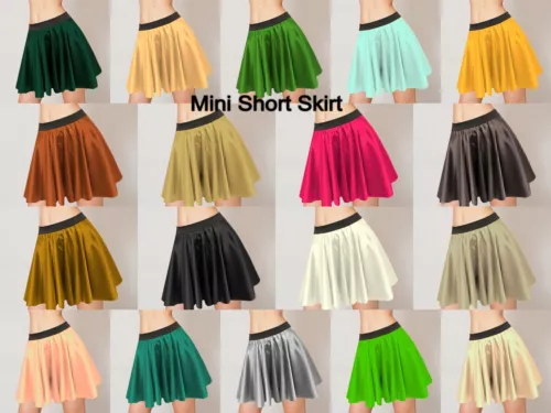 High Waist Satin Mini Short Skirts Sexy Casual Wear Party Wear Short Skirt S34