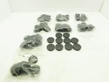 Black Plastic Round Tube Hole Plug Insert Pipe End Cap Cover Head 45mm LOT OF 85